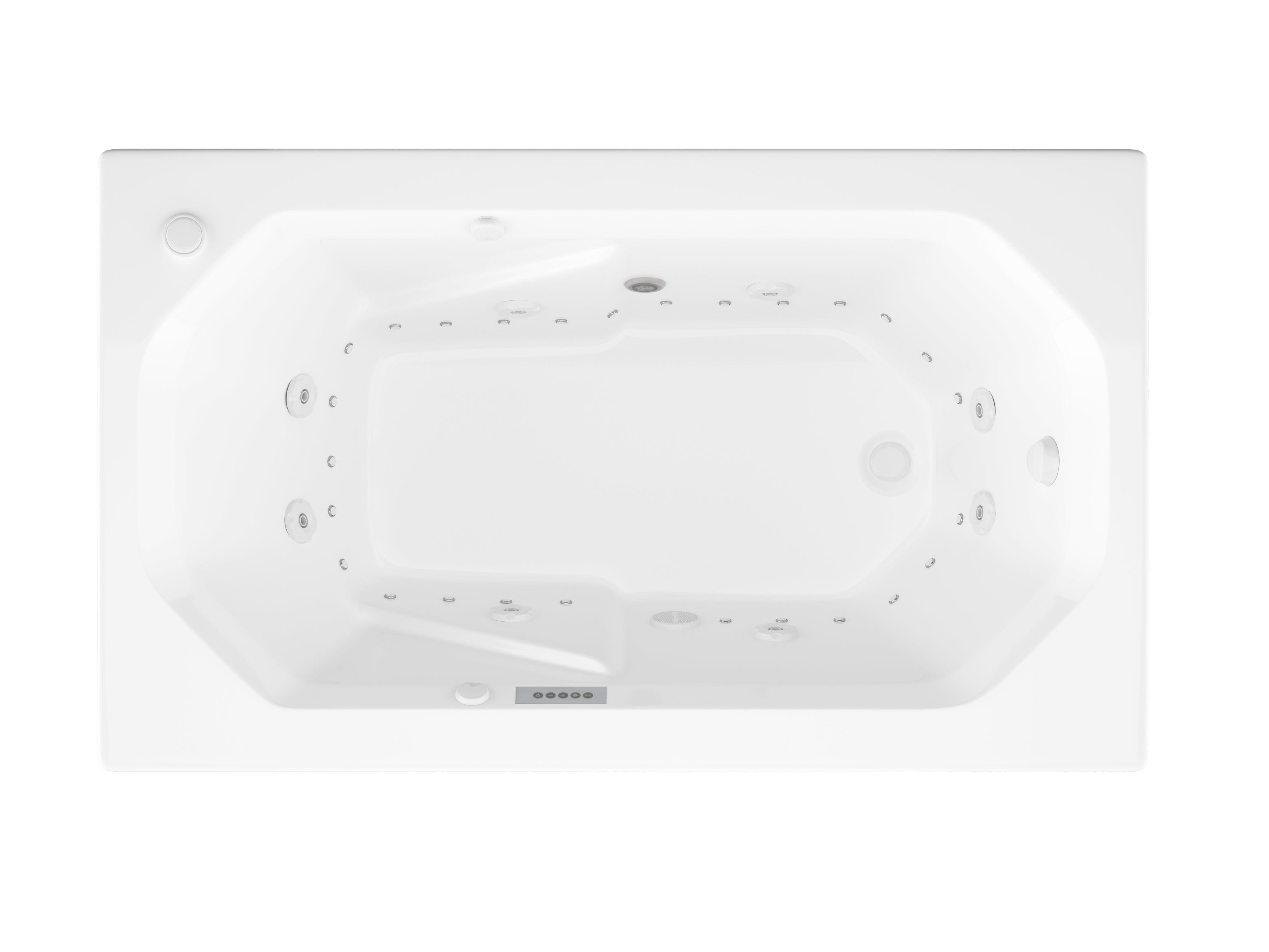 Atlantis Whirlpools Mirage Deluxe Series 35.875 x 59.625in. Air and Whirlpool Jetted Bathtub in White