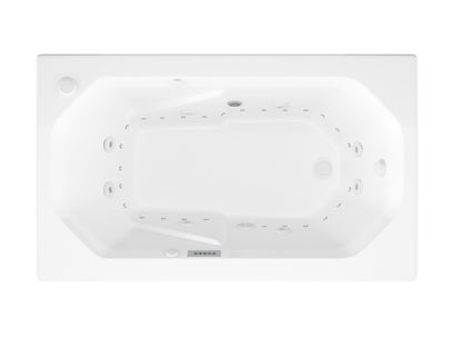 Atlantis Whirlpools Mirage Deluxe Series 35.875 x 59.625in. Air and Whirlpool Jetted Bathtub in White