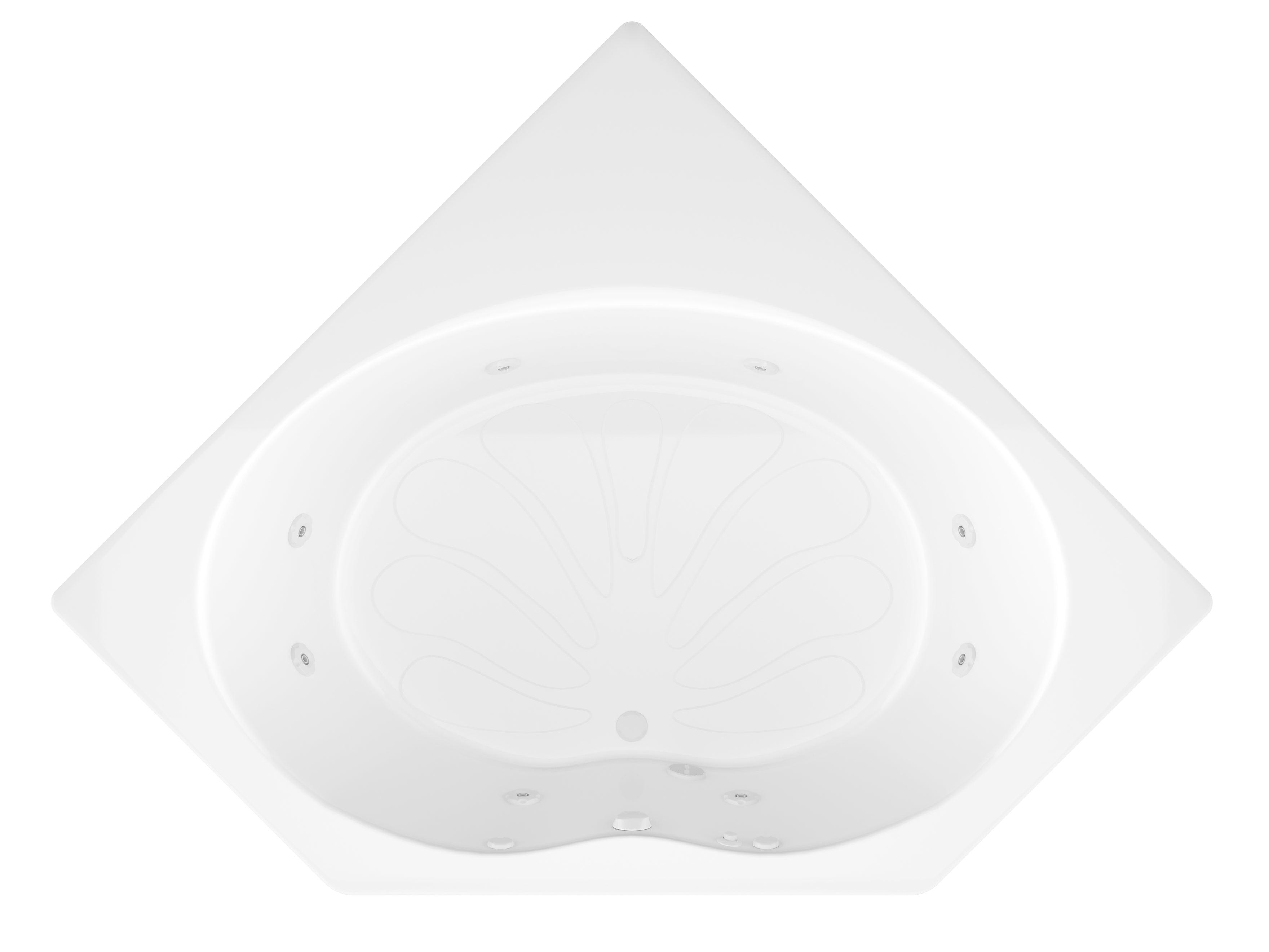 Atlantis Whirlpools Eclipse 60 x 60 Corner Whirlpool Jetted Bathtub