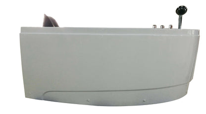 EAGO AM161-R  5' Single Person Corner White Acrylic Whirlpool Bath Tub - Drain on Right