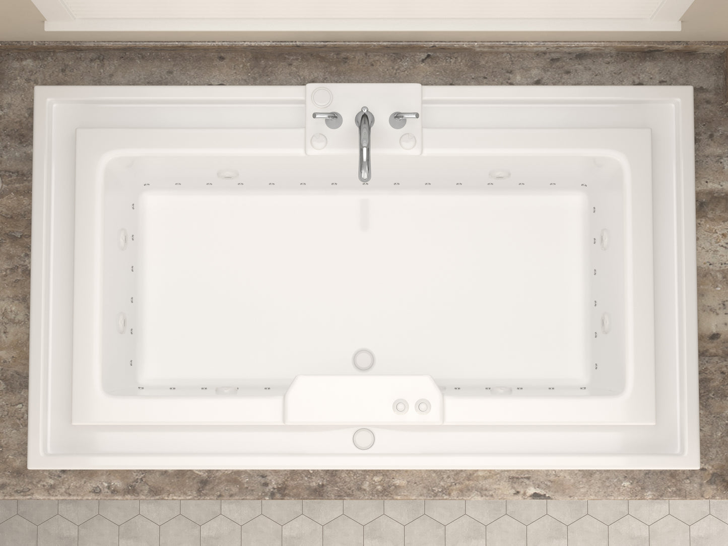 Atlantis Whirlpools Infinity 46 x 78 Endless Flow Air & Whirlpool Jetted Bathtub