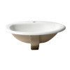 ALFI brand ABC802 White 21" Oval Drop In Ceramic Sink with Faucet Hole