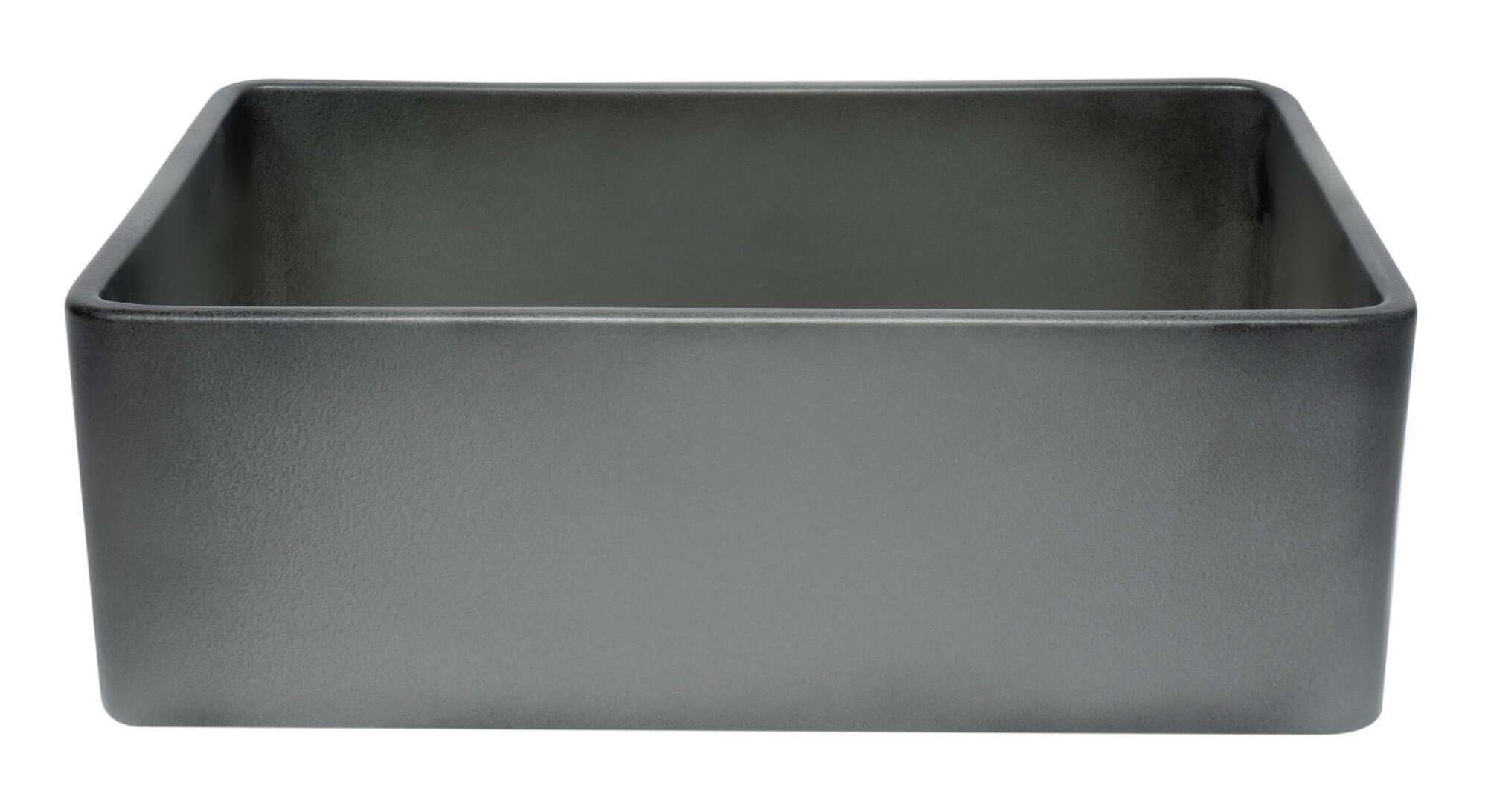 ALFI brand ABCO3020SB Concrete Color 30 inch Reversible Single Fireclay Farmhouse Kitchen Sink