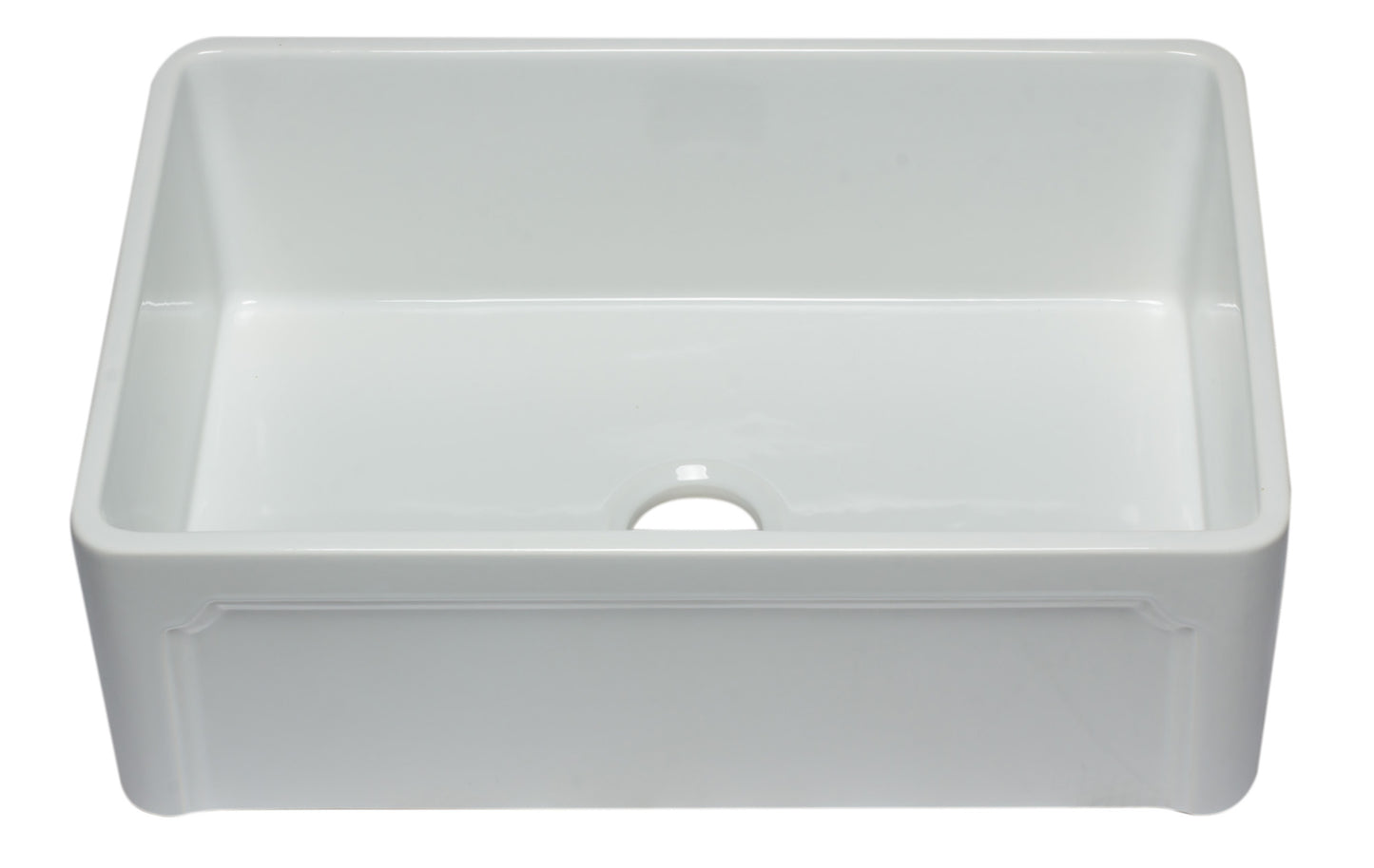 ALFI brand AB3020SB-W 30 inch White Reversible Single Fireclay Farmhouse Kitchen Sink