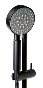 ALFI brand AB7938-BM Black Matte Round Sliding Rail Hand Shower Set