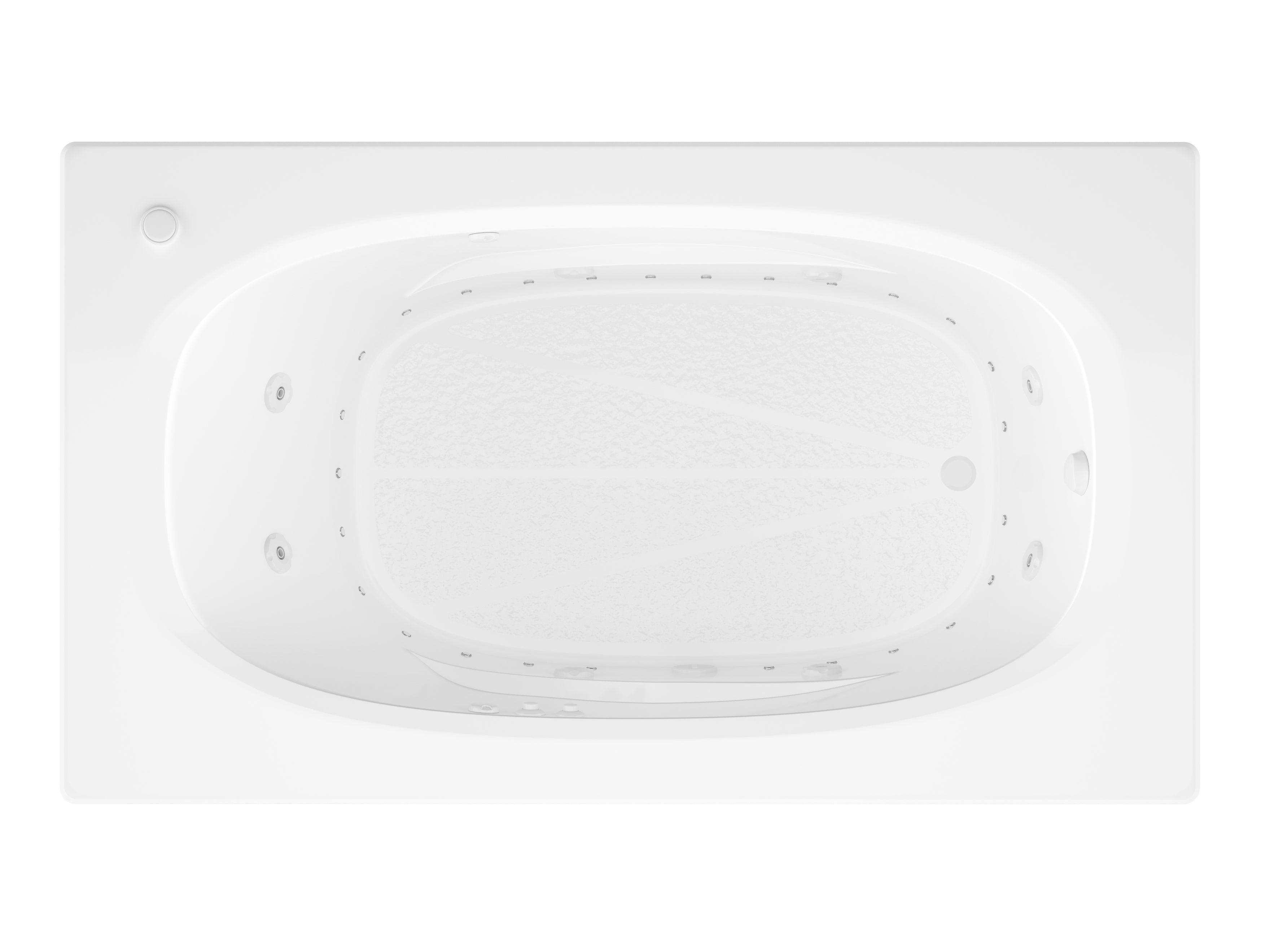 Atlantis Whirlpools Polaris 36 x 66 Rectangular Air & Whirlpool Jetted Bathtub – Dual Therapy