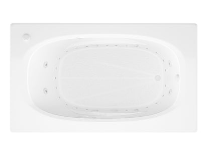 Polaris 36 x 72 Air & Whirlpool Jetted Bathtub – Acrylic, Drop-In Design, Dual Therapy