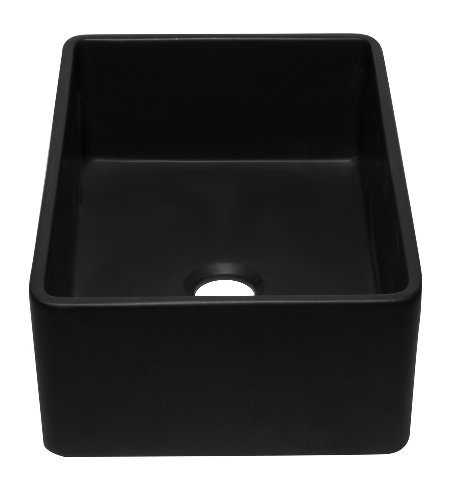 ALFI brand AB3020SB-BM 30 inch Black Reversible Single Fireclay Farmhouse Kitchen Sink