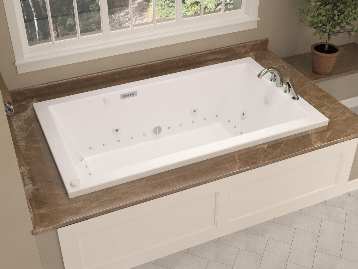 Atlantis Whirlpools Venetian Deluxe 35.625 x 66in Air & Whirlpool Jetted Bathtub – Dual Therapy