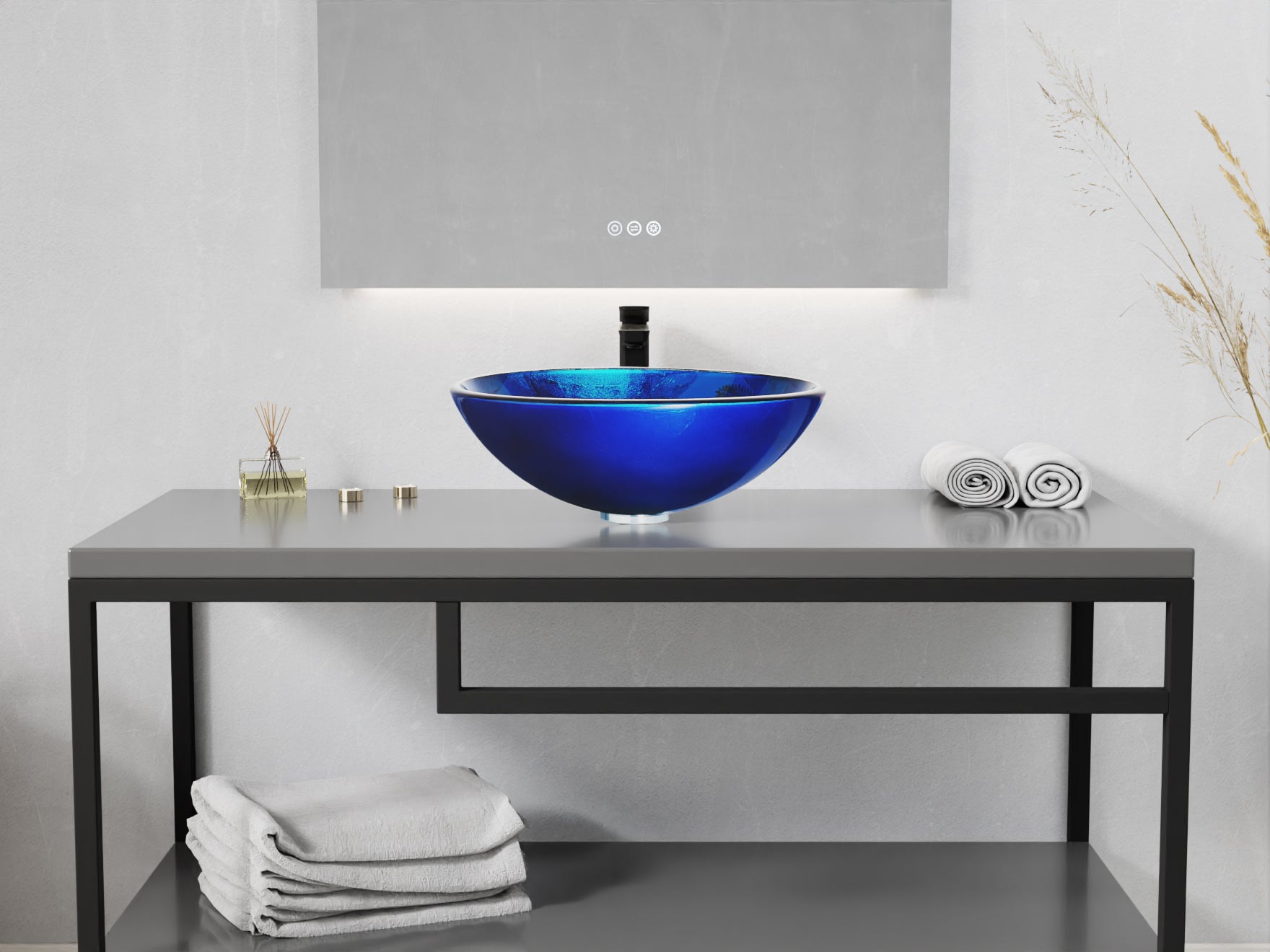 Belissima Round Glass Vessel Bathroom Sink