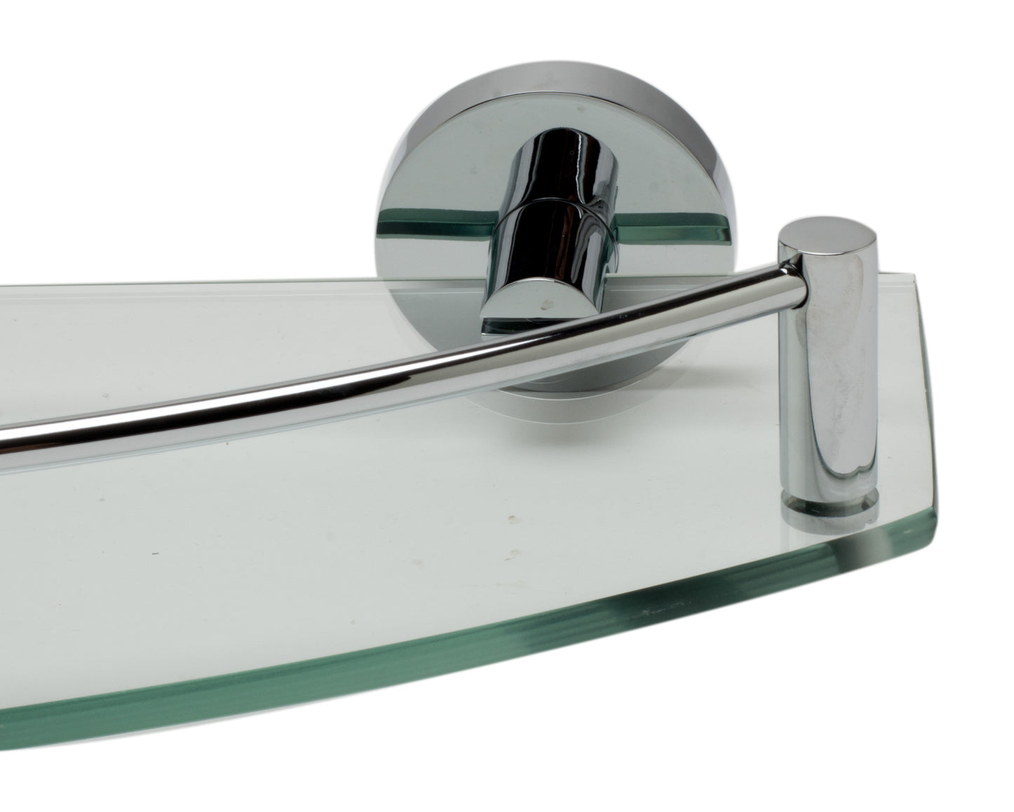 ALFI brand AB9547 Polished Chrome Wall Mounted Glass Shower Shelf Bathroom Accessory