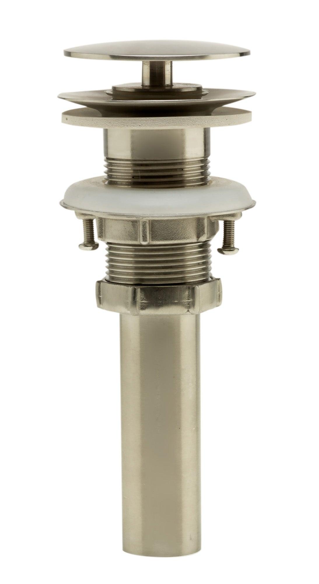 ALFI brand AB5009-BSS Brushed Stainless Steel Pop Up Drain for Sink w/o Overflow