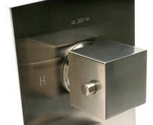 Load image into Gallery viewer, ALFI brand AB2601-BN Brushed Nickel Square Knob 1 Way Thermostatic Shower Mixer