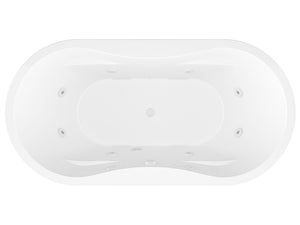 Atlantis Whirlpools Embrace 34 x 71 Oval Freestanding Whirlpool Jetted Bathtub 3471AW