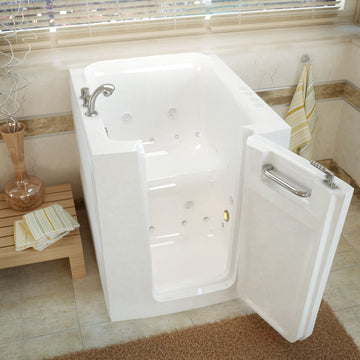 MediTub Walk-In 32 x 38 Right Door White Whirlpool & Air Jetted Walk-In Bathtub