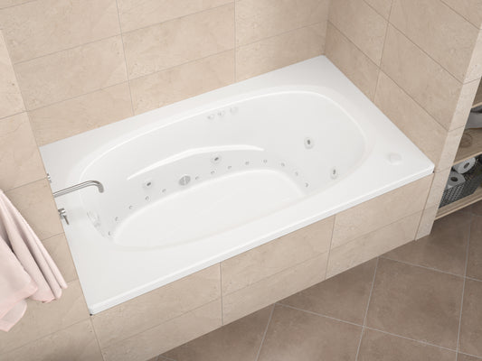 Atlantis Whirlpools Polaris 36 x 66 Rectangular Air & Whirlpool Jetted Bathtub – Dual Therapy