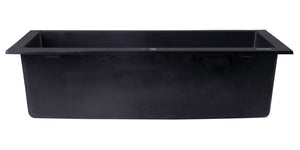 ALFI brand AB3020DI-BLA Black 30" Drop-In Single Bowl Granite Composite Kitchen Sink