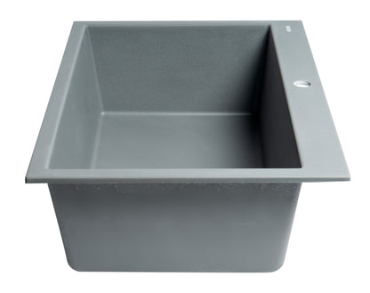 ALFI brand AB3322DI-T Titanium 33" Single Bowl Drop In Granite Composite Kitchen Sink