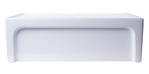 ALFI brand AB3018ARCH-W  30" White Arched Apron Thick Wall Fireclay Single Bowl Farm Sink