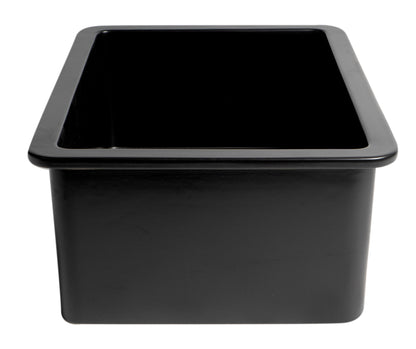 ALFI brand ABF2718UD-BM Black Matte 27" x 18" Fireclay Undermount / Drop In Firelcay Kitchen Sink