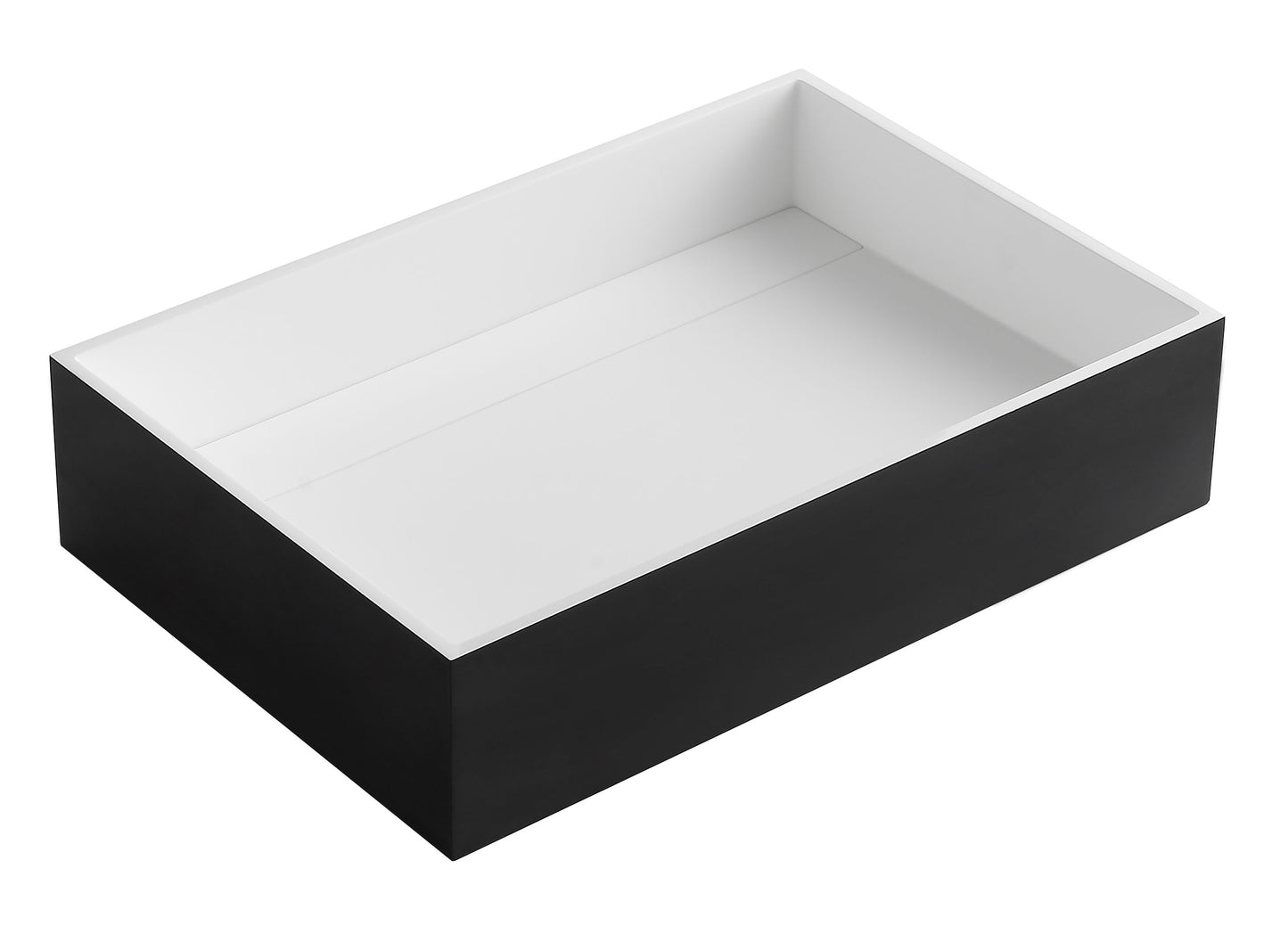 ALFI brand ABRS2014BM Black Matte 20" x 14" Solid Surface Resin Sink