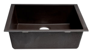 ALFI brand AB2420UM-C Chocolate 24" Undermount Single Bowl Granite Composite Kitchen Sink
