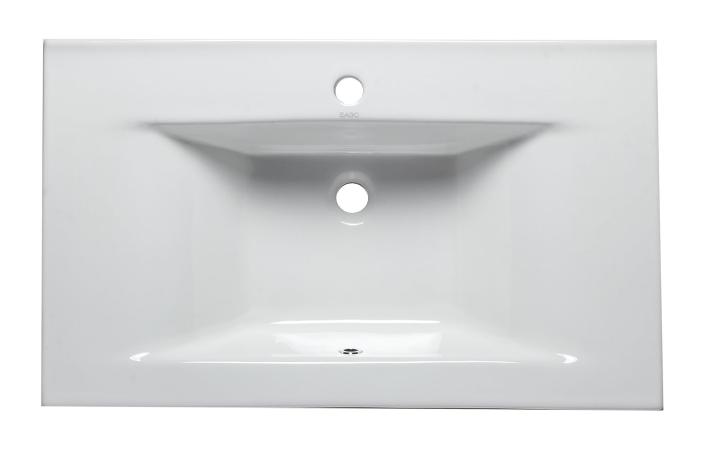 EAGO BB127 White Ceramic 32"x19" Rectangular Drop In Sink