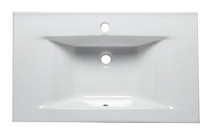 EAGO BB127 White Ceramic 32"x19" Rectangular Drop In Sink