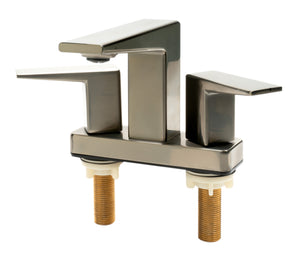 ALFI brand AB1020-BN Brushed Nickel Two-Handle 4'' Centerset Bathroom Faucet