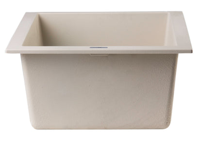 ALFI brand AB1720UM-B Biscuit 17" Undermount Rectangular Granite Composite Kitchen Prep Sink